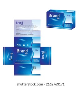 Soap package design with 3d template Vector