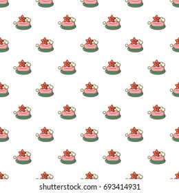 Soap pattern in cartoon style. Seamless pattern vector illustration