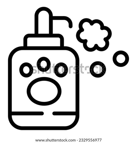 Soap pet icon outline vector. Dog spa. Bath shower