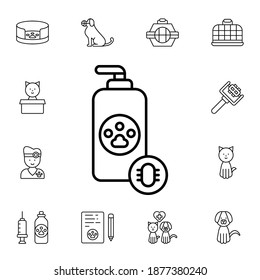Soap, pets flat vector icon in petshop pack