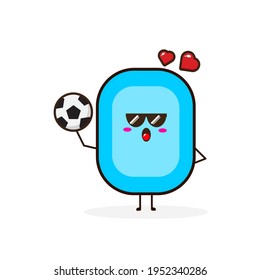 Soap play soccer cute character illustration