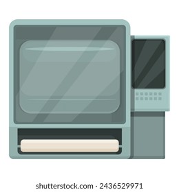 Soap production device icon cartoon vector. Modern technology. Skincare media