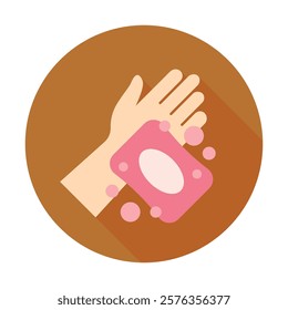 Soap Rounded flat multi color. Vector EPS 10 for print, digital UI, UX kit, web and app development for health, personal care, body treatment and more.