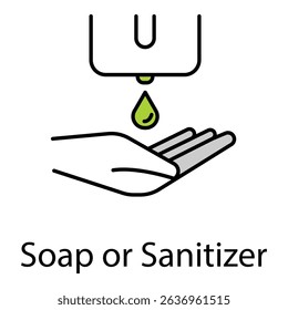Soap Sanitizer Hygiene Bottle Flat Vector Icon