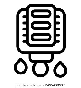 Soap sanitizer icon outline vector. Soapy dispenser device. Hygienic bathing product