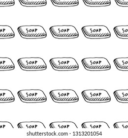 soap seamless pattern isolated on white background