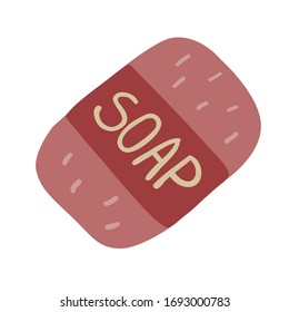 Soap. A set of durable items and products for zero waste lifestyle. Simple vector illustration.