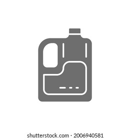 Soap and shampoo for car washing grey icon.