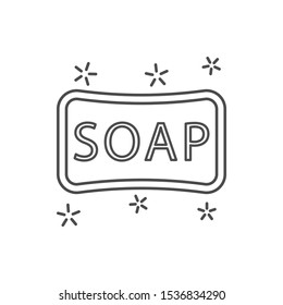 Soap shower icon. Simple line, outline vector of hygiene icons for ui and ux, website or mobile application on white background