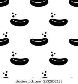 Soap silhouette cartoon seamless pattern, Vector.	