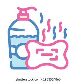 soap smell color icon vector. soap smell sign. isolated symbol illustration