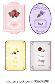 Soap stickers with scratches