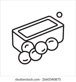 Vector de contorno de icono de stock de jabón