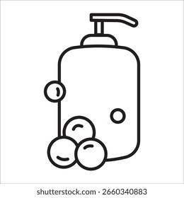 Vector de contorno de icono de stock de jabón