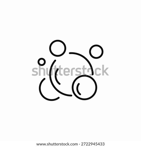 soap sud bubbles icon sign vector