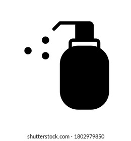 soap symbol flat black line icon, Vector Illustration