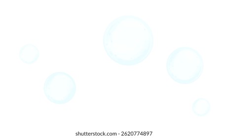 Soap vector bubbles png.Falling and flying bubbles effect, Holiday bubbles.