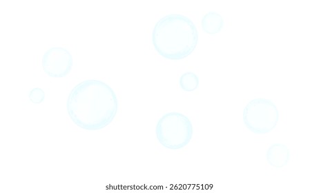 Soap vector bubbles png.Falling and flying bubbles effect, Holiday bubbles.