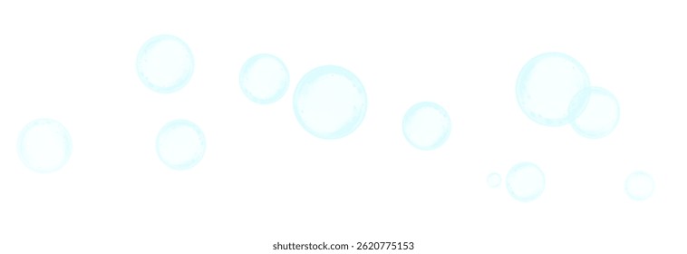 Soap vector bubbles png.Falling and flying bubbles effect, Holiday bubbles.