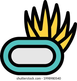 icono de la línea de color del vector de jabón