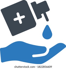 soap vector glyph color icon 