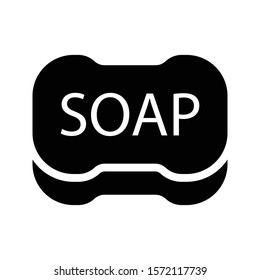 soap vector glyph flat icon 
