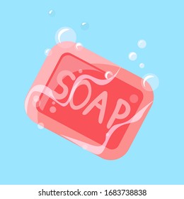 Gráficos vectoriales de jabón. Protección contra la infección.