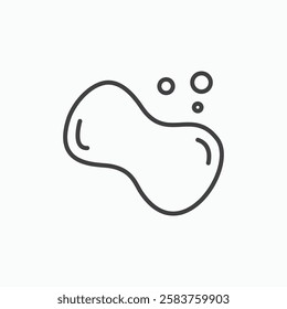 Soap vector icon isolated in black line