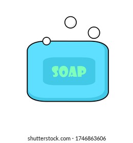 ilustración vectorial de jabón aislada en fondo blanco