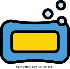 soap vector line colour icon