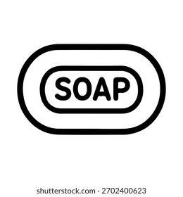 ícone de linha de vetor soap em um plano de fundo branco
Ícone de linha de vetor