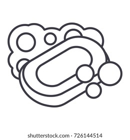 soap vector line icon, sign, illustration on background, editable strokes
