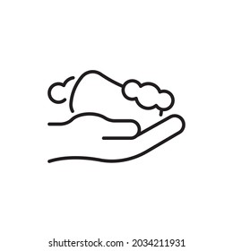 Soap vector outline icon style illustration. EPS 10 file