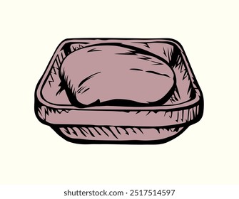 Soap. Vector pen drawing icon