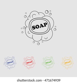 Soap vector symbol. Flat Style. Icon