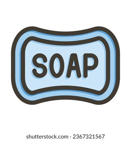 Soap Vector Thick Line Filled Colors Icon For Personal And Commercial Use.
