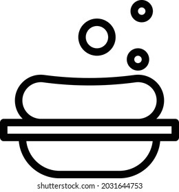 soap vector thin line icon