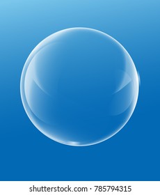 Soap or Water bubbles Drop Underwater on Light Blue background .vector design element EPS10 illustration