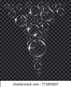 Soap or Water bubbles on tranparency background ,vector design element EPS10 illustration