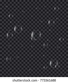 Soap or Water bubbles on transparency background, vector design element EPS10 illustration