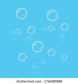 Burbujas de agua de jabón. Elementos de diseño realistas. Ilustración del vector
