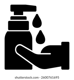 Soap water icon solid style transparent