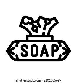 soap wipes line icon vector. soap wipes sign. isolated contour symbol black illustration
