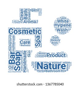 soap word cloud. tag cloud about soap