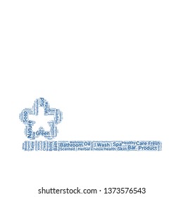 soap word cloud. tag cloud about soap