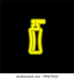 Soap yellow glowing neon ui ux icon. Glowing sign logo vector