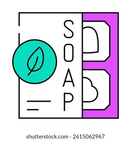 soap zero waste line icon vector. soap zero waste sign. isolated symbol illustration