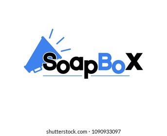 soapbox megaphone logo template 