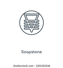 Soapstone concept line icon. Linear Soapstone concept outline symbol design. This simple element illustration can be used for web and mobile UI/UX.