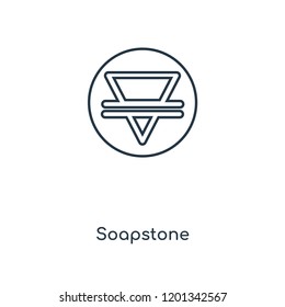 Soapstone concept line icon. Linear Soapstone concept outline symbol design. This simple element illustration can be used for web and mobile UI/UX.